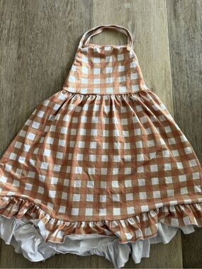 Sweet Honey Hawaii Brown Gingham Stella Dress for Girls